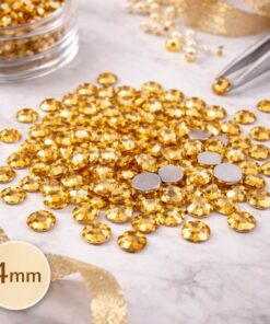 Rhinsten 4 mm guld til negle, hobby og DIY projekter