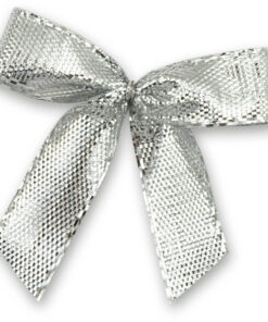 Sølv sløjfer af lamé selvklæbende