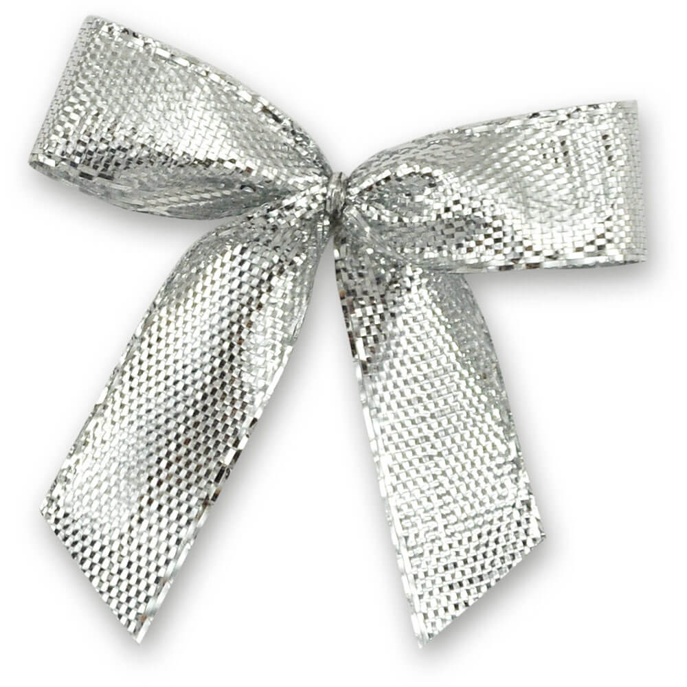 Sølv sløjfer af lamé selvklæbende