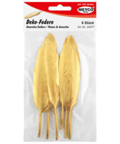 Guld fjer til hobby og dekoration