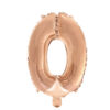 Folie talballon nummer 0 rosa guld
