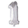 Folie talballon nummer 1 sølv