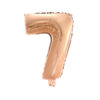 Folie talballon nummer 7 rosa guld