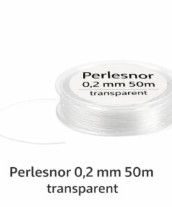 Transparent perlesnor 0,2 mm i 50 meters rulle til smykkefremstilling og perlearbejde