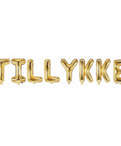 Folie balloner med tillykke guld