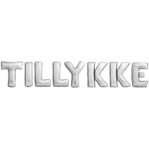 Folie balloner med tillykke sølv