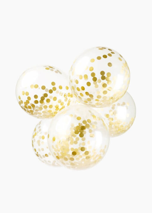 Guld konfetti balloner