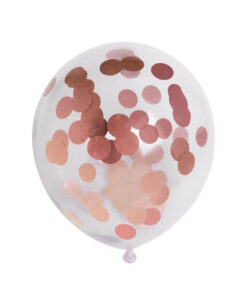 Rosa guld konfetti balloner