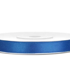 Satinbånd blå 6 mm