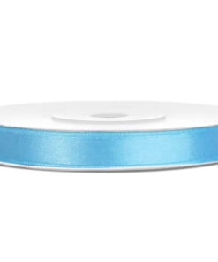 Satinbånd lyseblå 6 mm