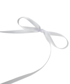 Satinbånd hvid 3 mm