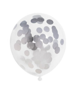 Sølv konfetti balloner