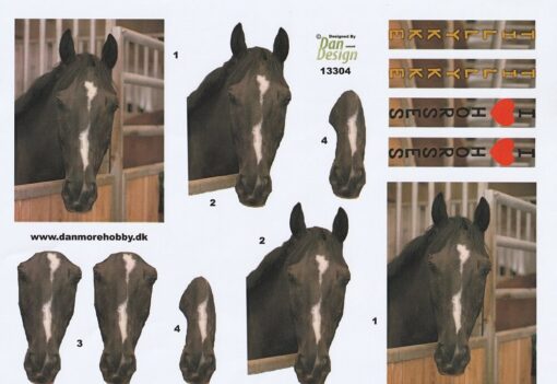 3D ark Dan Design hest i boks brun 13304