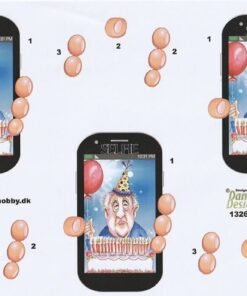 3D decoupage ark med selfie mand motiv fra Dan Design til kortfremstilling