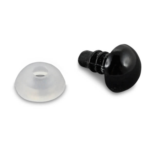 Sikkerhedsøjne runde sorte 6mm