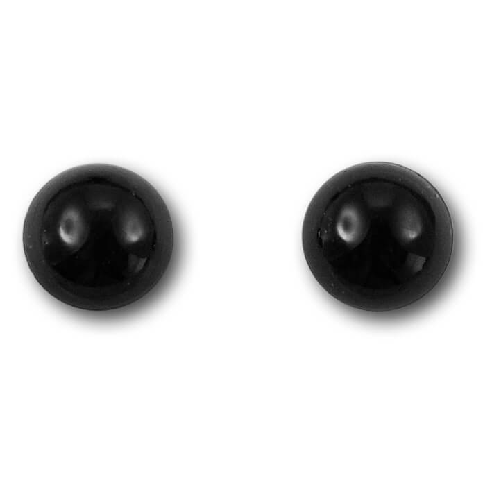 Sikkerhedsøjne runde sorte 6mm