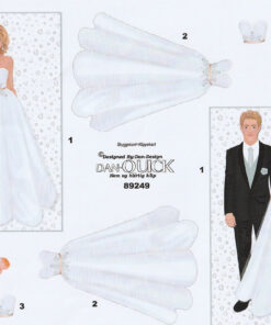 Dan Quick 3D ark 89249 med romantisk brudepar til kortfremstilling og scrapbooking
