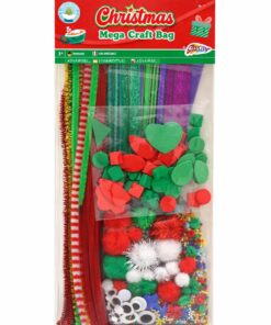 Jule hobbysæt mega pakke med piberensere, pomponer, rulleøjne og kreative materialer til DIY julepynt