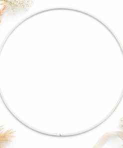 Hvid metalring Ø20 cm med 3 mm tykkelse til blomsterkranse, makramé og DIY dekoration