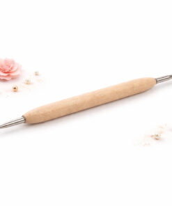 Embossing præge pen 14 cm i træ med metalspidser til scrapbooking og papir embossing
