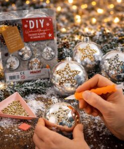 Lav selv julekugler DIY sæt med Diamond Dotz rhinsten – kreativ julepynt hobby projekt