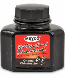 Meyco kalligrafi blæk sort 40 ml flaske til kalligrafi, håndlettering og tegning