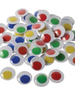 Rulleøjne runde farvede 5mm til hobby