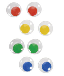 Rulleøjne runde farvede 5mm til hobby