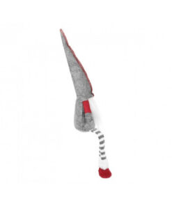 Siddende grå filt nisse 50cm