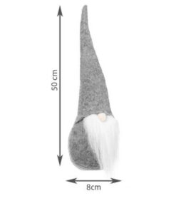 Stående grå filt nisse 30cm