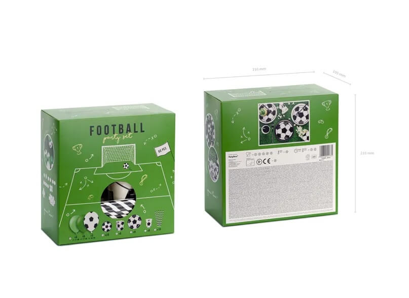 Fodbold fødselsdag pakke 60 dele