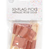 Små metallic rose guld kageflag