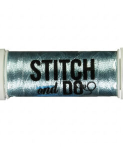 Stitch and Do broderitråd i farven Ice, 200 meter rulle med metallisk glans til kortfremstilling og hobbyprojekter.