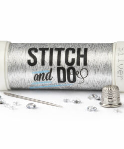 Stitch and Do broderitråd sølv 200m metallic broderigarn packshot til broderi og kreative hobbyprojekter