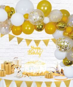 ballonbue guld farve tema