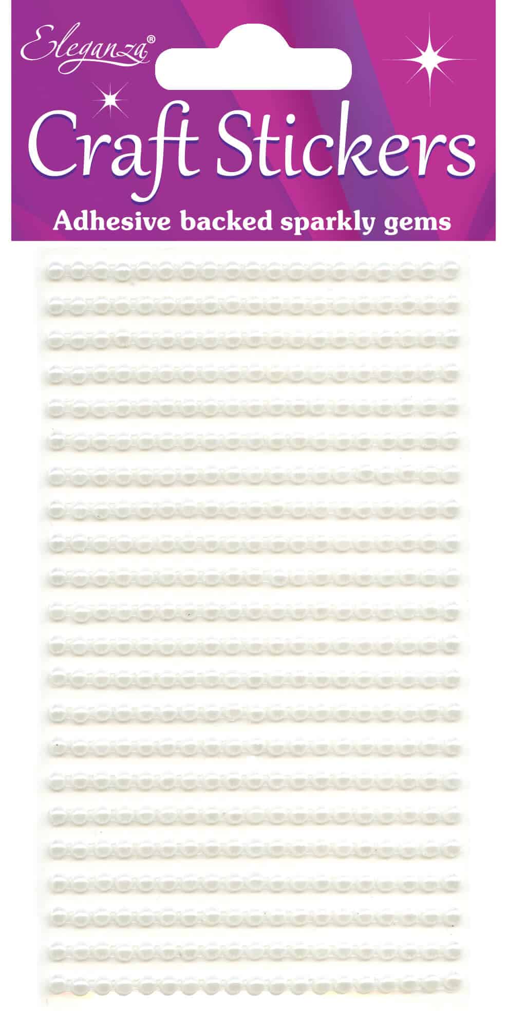 Selvklæbende elfenben halvperler 3mm