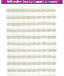 Selvklæbende elfenbenhvide halvperler 6mm