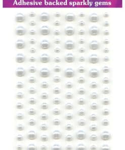 Selvklæbende hvide halvperler mix