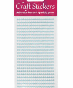 Selvklæbende halvperler lyseblå 3 mm ark med 418 dekorationsperler til scrapbooking og hobbyprojekter