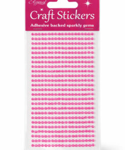 Selvklæbende halvperler pink 3 mm ark med 418 dekorationsperler til scrapbooking og kreative hobbyprojekter