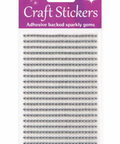 Selvklæbende halvperler i sølv 3 mm ark med 418 stk dekorationsperler til scrapbooking og kortfremstilling