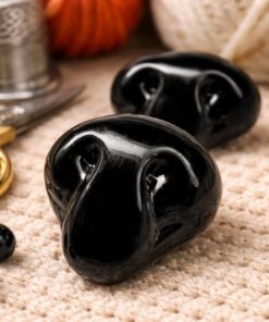 Sorte glas næser 13 mm til påsyning til bamser og hæklede dyr – realistisk DIY hobby tilbehør