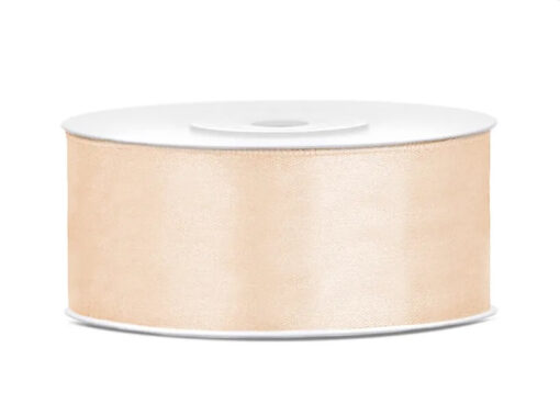 Satinbånd creme 25 mm