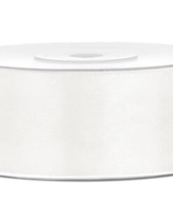 Satinbånd lys creme 25 mm
