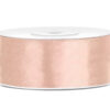 Satinbånd lys fersken 25 mm