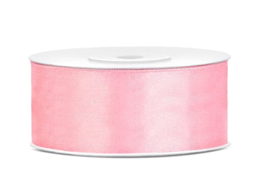 Satinbånd lys pink 25 mm
