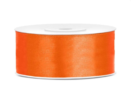 Satinbånd orange 25 mm