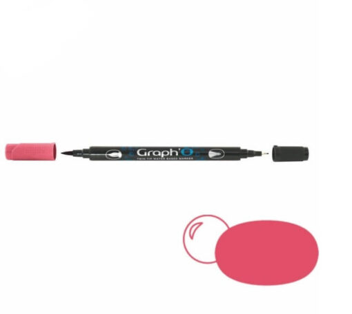 GRAPH'O Twin Tip Marker GO05250 Poppy vandbaserede tusser