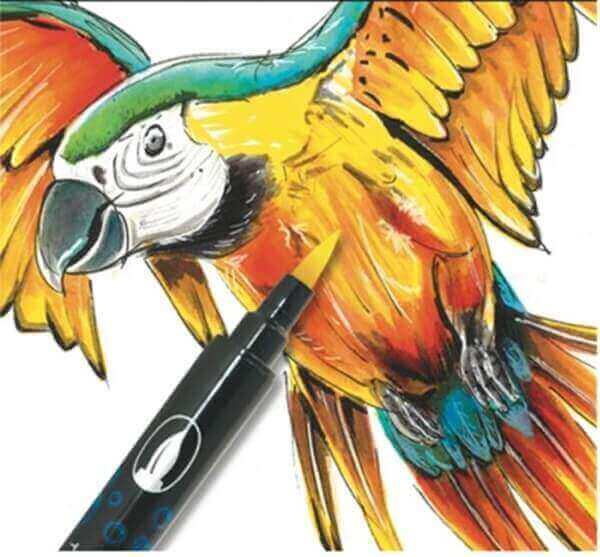 GRAPH'O Twin Tip Marker GO05260 Cranberry vandbaserede tusser