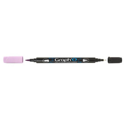 GRAPH'O Twin Tip Marker GO06130 Orchid vandbaserede tusser